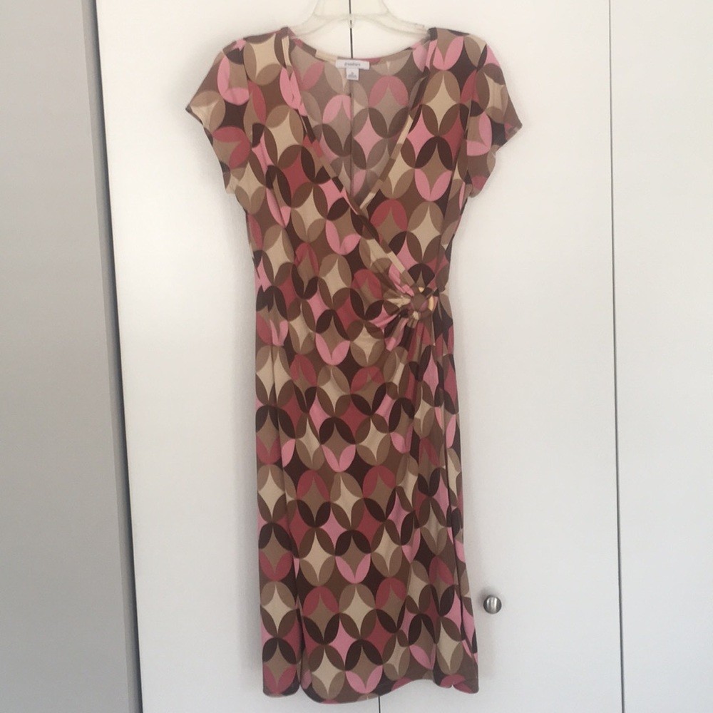 Dressbarn pattern Cinched waist dress nwot 10